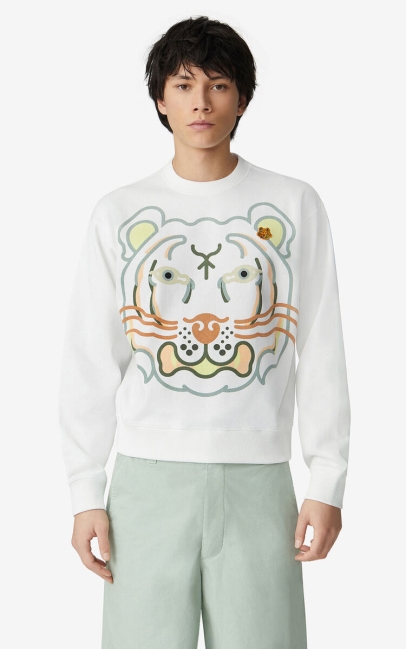Kenzo Men K-tiger Sweatshirt White